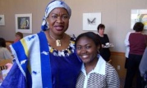 Comfort Ricketts with the First Lady of Liberia